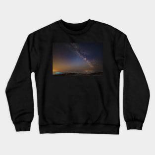 Bioluminescent plankton at Port Eynon Bay, Gower Crewneck Sweatshirt